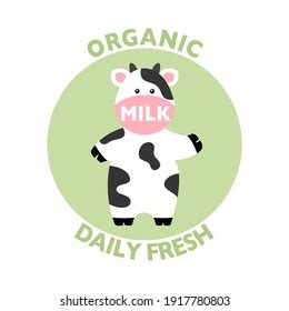 Organic Milk Daily Fresh Concept Vector Stock Vector Royalty Free