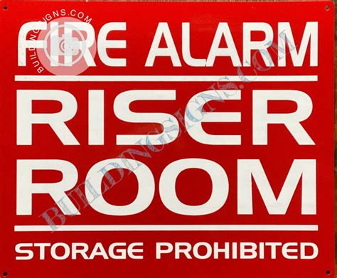 Fire Alarm Riser Room Storage Prohibited Sign Hpd Signs The Official Store