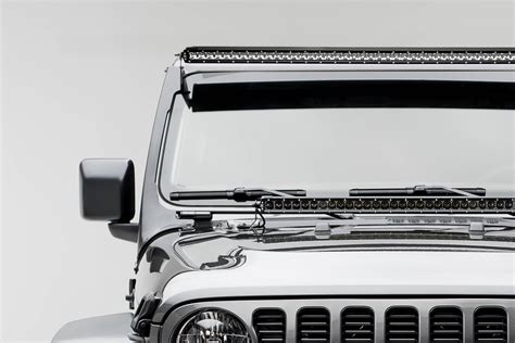 Jeep Jl Gladiator Front Roof Led Kit With 1 50 Inch Led Straight Single Row Slim Light Bar