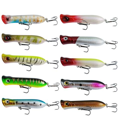 Pieces Floating Popper Fishing Lure Top Water Baits Cm G