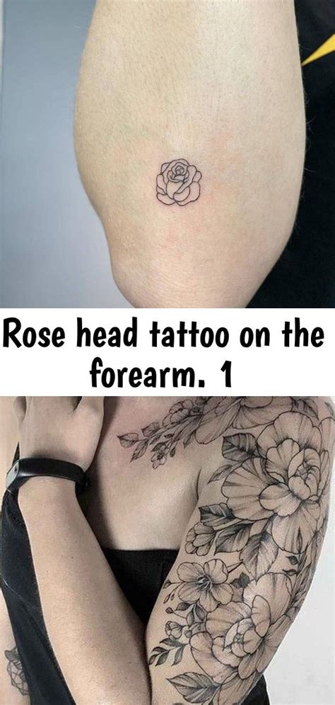 Rose Head Tattoo On The Forearm 1 Head Tattoos Rose Flower Tattoos