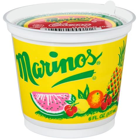 Marinos Italian Ices Marinos Cherry Italian Ice 6 Fl Oz Delivery Or