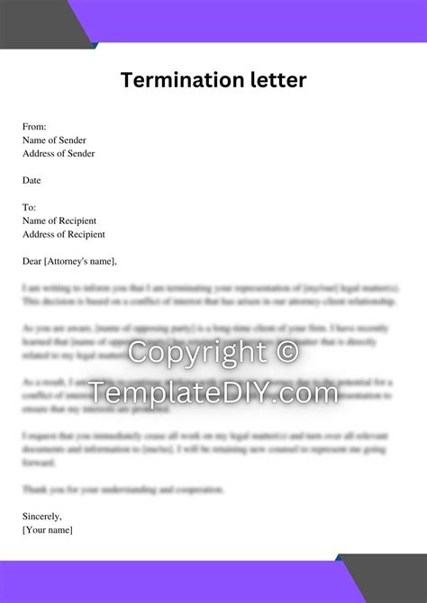 Attorney Termination Letter Sample With Examples [word]