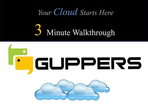 Guppers 3 Minute Walkthrough Ppt