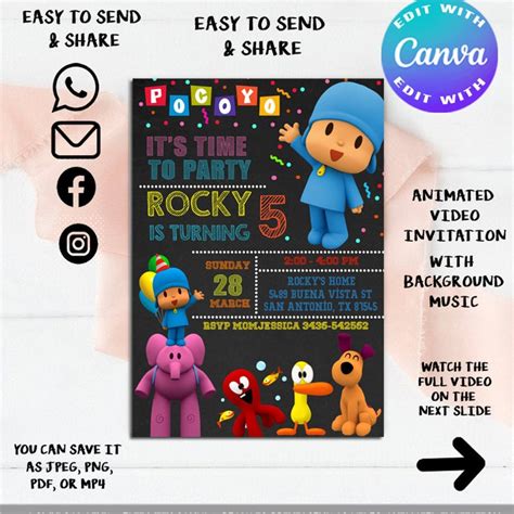 Pocoyo Party Etsy