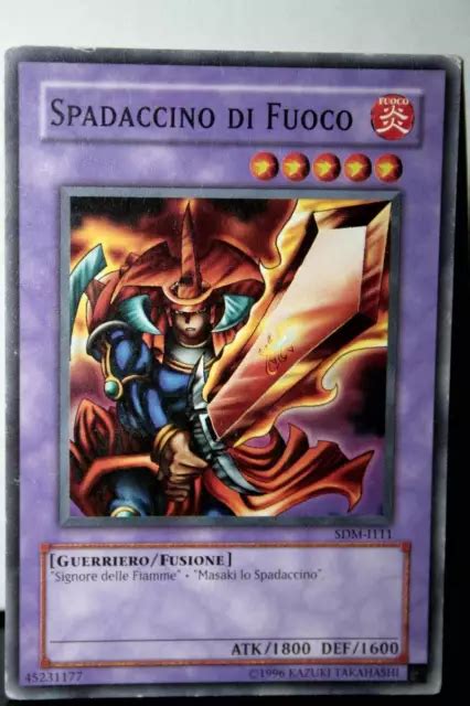 Carta Yu Gi Oh Spadaccino Di Fuoco Tipo Fuoco Prima Stampa Edizione