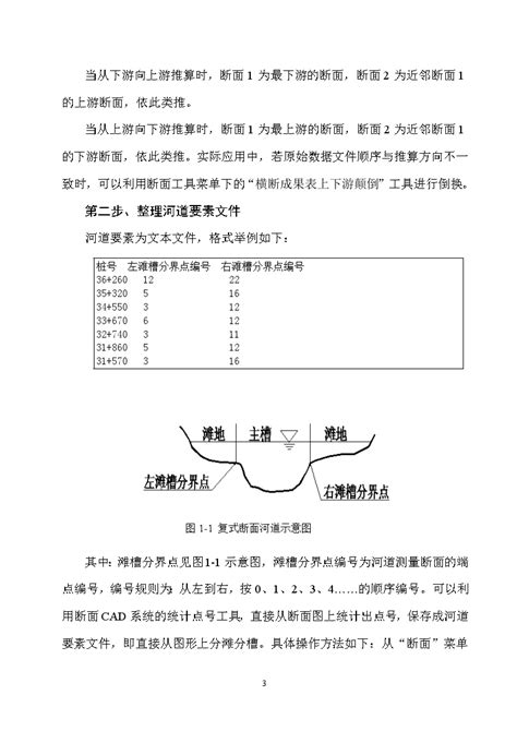 水利计算 天然河道水面线推算 doc 工程项目管理资料 土木在线