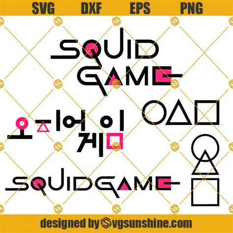 Squid Game Logo Svg Bundle Squid Game Vector Clipart Squid Game Svg