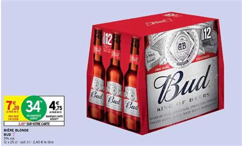 Promo Bi Re Blonde Bud Chez Intermarch Hyper Icatalogue Fr