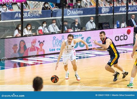 Fabien Causeur Of Real Madrid In Action In The Endesa Acb League Match