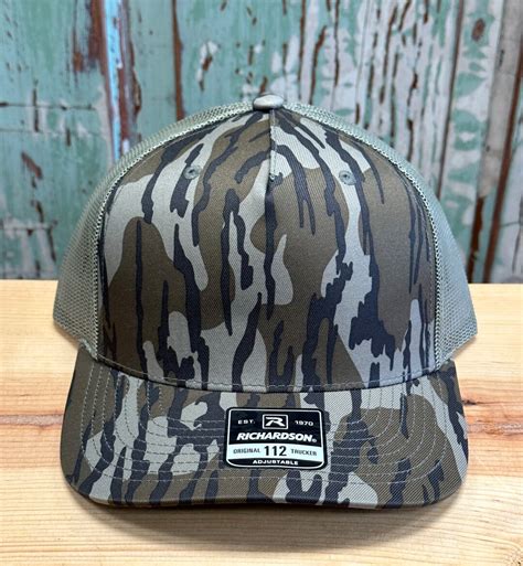 Richardson 112PFP Trucker Hat Mossy Oak Bottomland Loden Blank Etsy