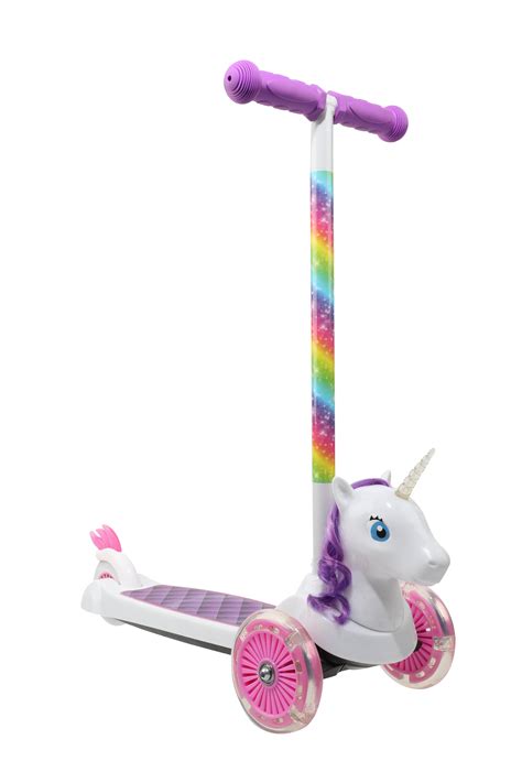 Dimensions Unicorn 3d Scooter With Light Up Wheels Ages 3 Max Weight 75lbs Tilt And Turn