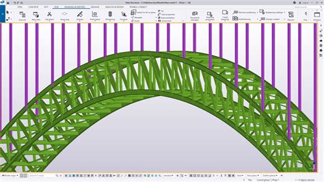 How To Create A Curved Footbridge Support Frame Tekla Structures