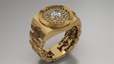 Rolex Ring 3D Model 3D Printable CGTrader