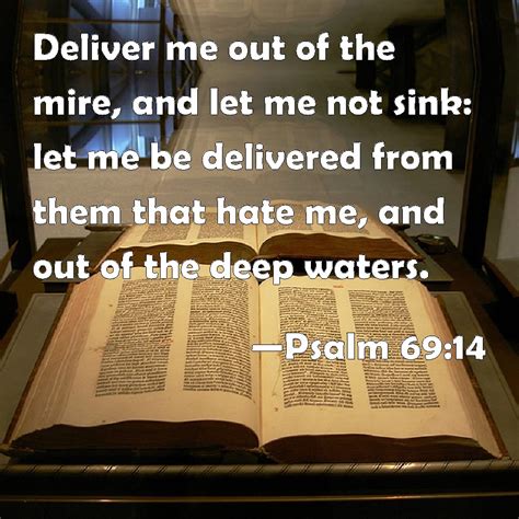 Psalm Deliver Me Out Of The Mire And Let Me Not Sink Let Me Be