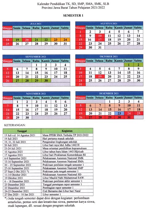 Kalender Pendidikan Tahun Pelajaran Dan Kaldik Riset