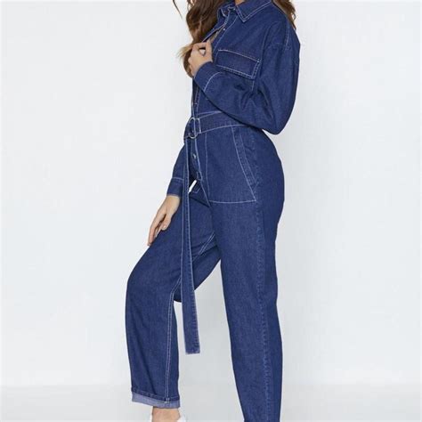 Nasty Gal Denim Boiler Suit Depop