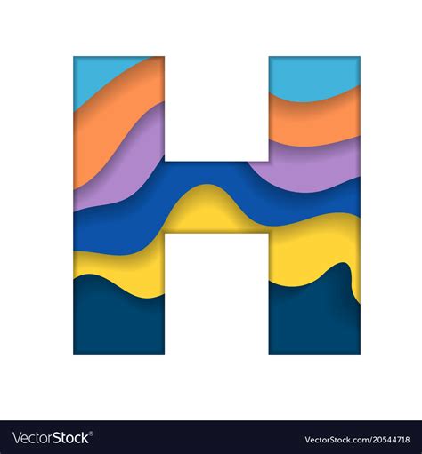 Colorful Letter H Royalty Free Vector Image Vectorstock