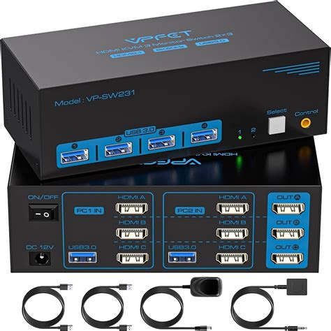 K Kvm Switch Hdmi K Hz Usb Kvm Switcher For Commutateur