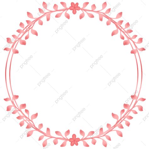 Leaf Wreaths White Transparent Pink Leaf Wreath Frame Pink S Pink