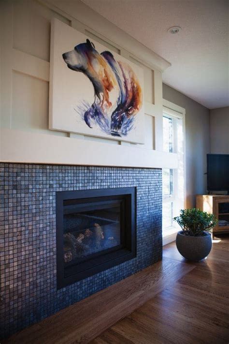 Farmhouse Mosaic Tile Fireplace - Final Cut Creations