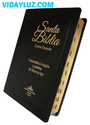 BIBLIA REINA VALERA 1960 LETRA GRANDE CON CONCORDANCIA PIEL NEGRO E