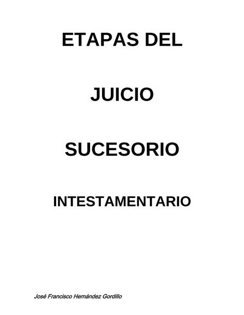 Etapas Juicio Sucesorio Intestamentario Etapas Del Juicio Hot Sex Picture