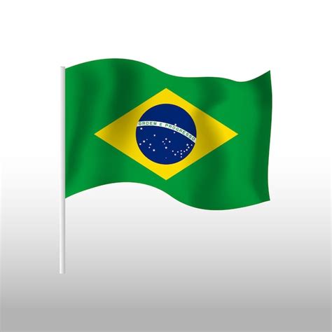 Premium Vector | Brazil flag curved illustration brazilian flag - Clip ...