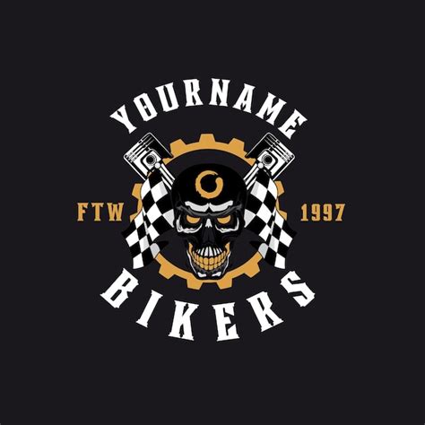 Premium Vector | Illustrated Brotherhood Bikers Logo Template