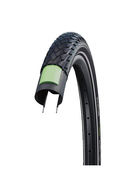 Schwalbe 700x38c Marathon Tire Black W Reflective Strip GreenGuard