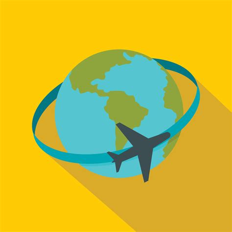 Travelling by plane around the world icon 15082903 Vector Art at Vecteezy