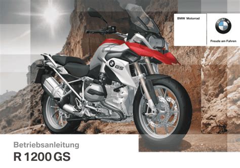 2014 BMW Motorrad R 1200 GS Betriebsanleitung PDF Manual 183 Pages