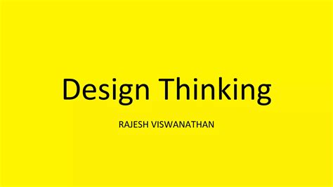 Design Thinking Introduction Ppt