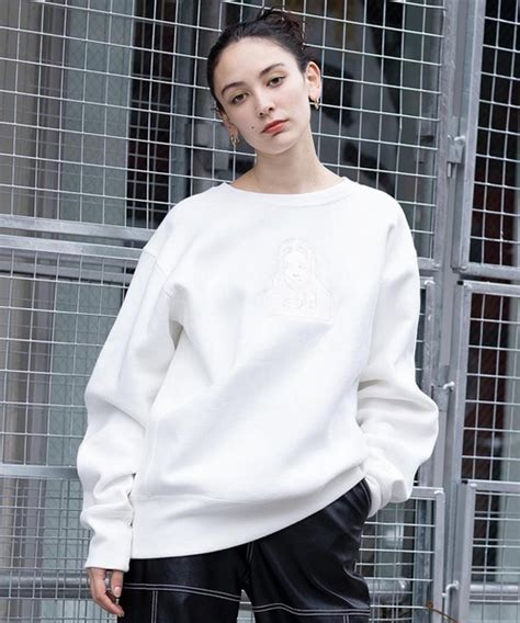 X Girl（エックスガール）の「x Girl × Champion Face Reverse Weave Crewneck Sweat