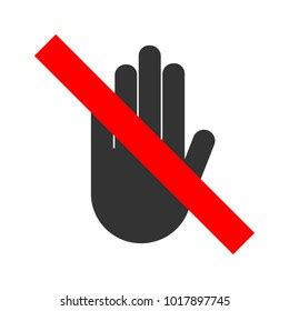 Do Not Touch Crossed Out Sign Stock Vector Royalty Free