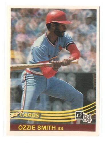 1984 Donruss 59 Ozzie Smith HOF St Louis Cardinals Baseball Card