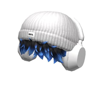 Black Blue Boy Hair White Beanie Headphones Roblox Item Rolimon S