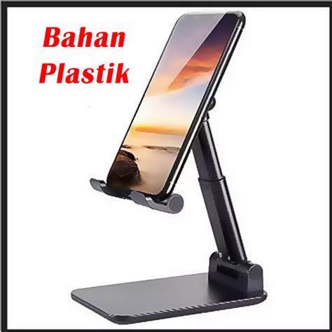 Holder Hp Bahan Metal Stand Universal Folding Desktop Dudukan Hp Tablet