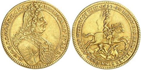 1 Ducat Wolfgang Julius Condado De Hohenlohe Neuenstein Numista