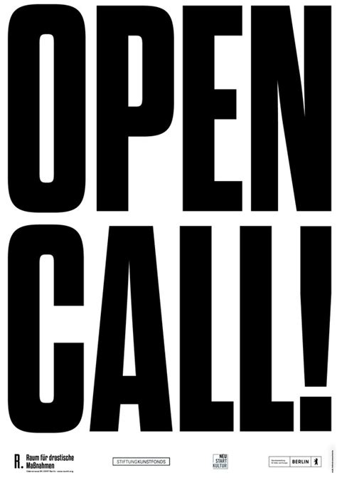 OPEN CALL 2022 By Studio Lindhorst Emme Hinrichs Typo Graphic Posters