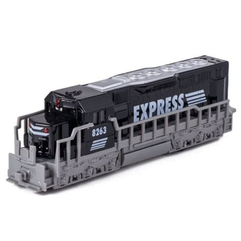 7 black die cast freight train locomotive toy with pull back action by kinsmart - Walmart.com ...