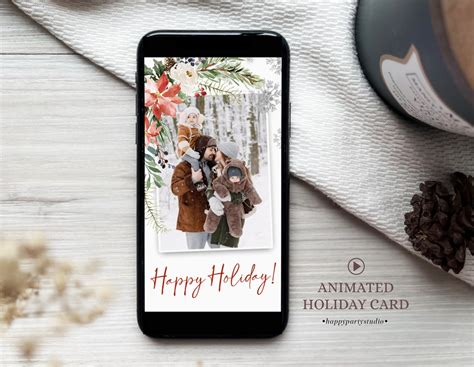 Personalized Animated Christmas Holiday Photo Card Electronic - Etsy