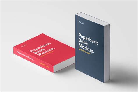 Free Isometric Paperback Book Mockup Psd Psfreebies