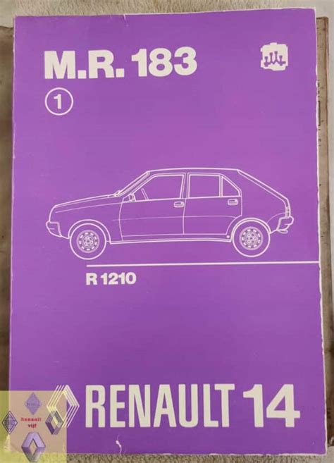 Gebruikt Werkplaatshandboek Renault 14 MR183 Visch Parts Renault