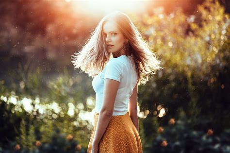 Wallpaper Model Sunlight Portrait Women Outdoors Long Hair