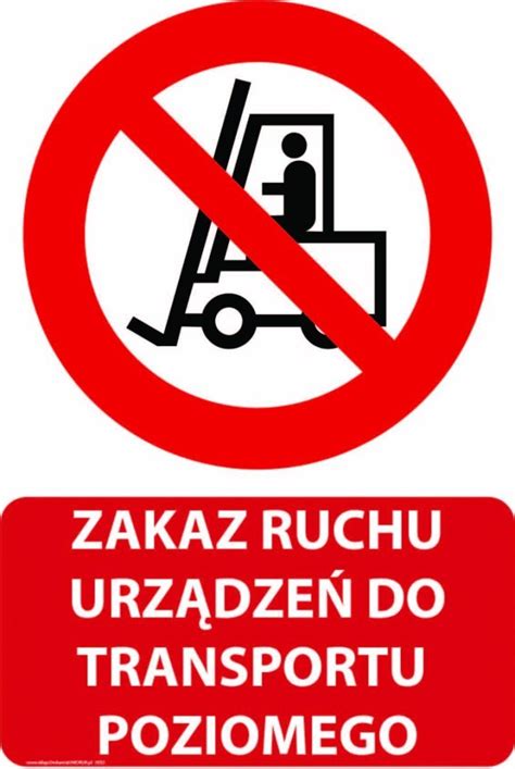 Tablica Pvc X Cm Zakaz Ruchu Urz Dze Do Transportu Poziomego