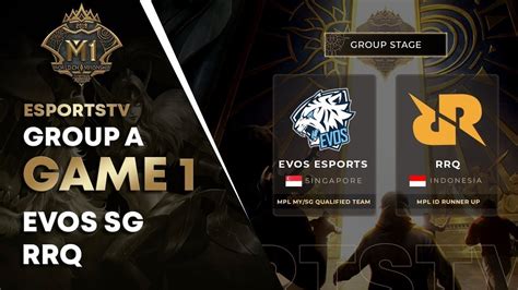 EVOS SG VS RRQ GAME 1 M1 MLBB WORLD CHAMPIONSHIP 2019 YouTube