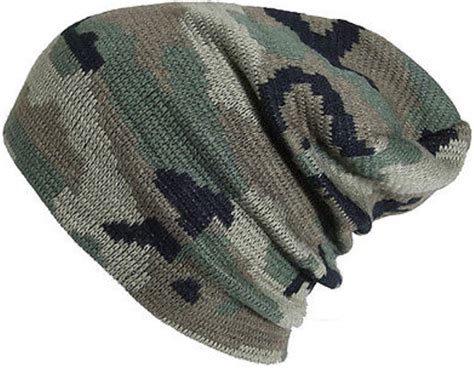 Accessoires Pour Homme Camo Knit Beanie Camouflage Cap Winter Ski Snow