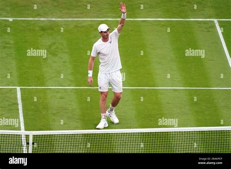 Andy Murray Celebrates Victory Over Ryan Peniston Not Pictured On Day