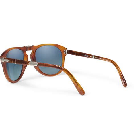 Persol Steve Mcqueen 714 54 Folding Acetate Sunglasses In Brown For Men